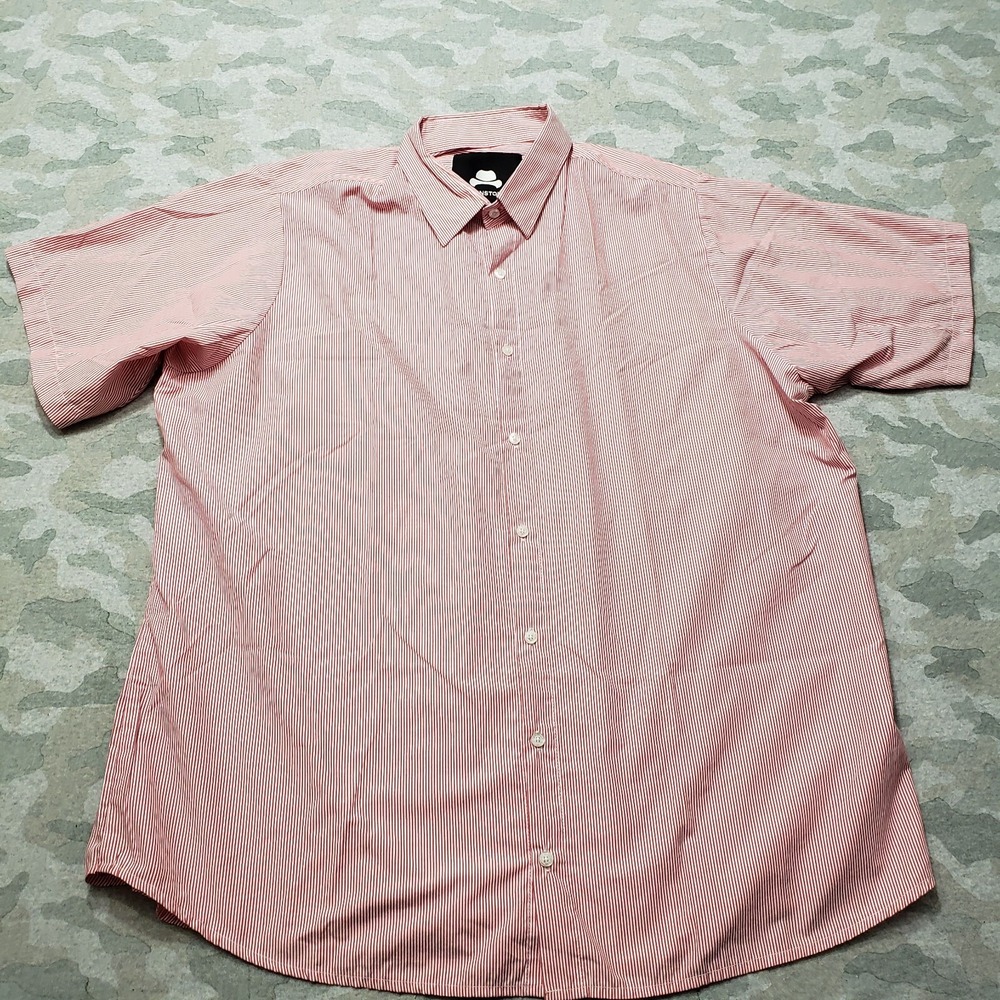 Winston Shirt Mens XL Tall Red Short Sleeve Button-Up